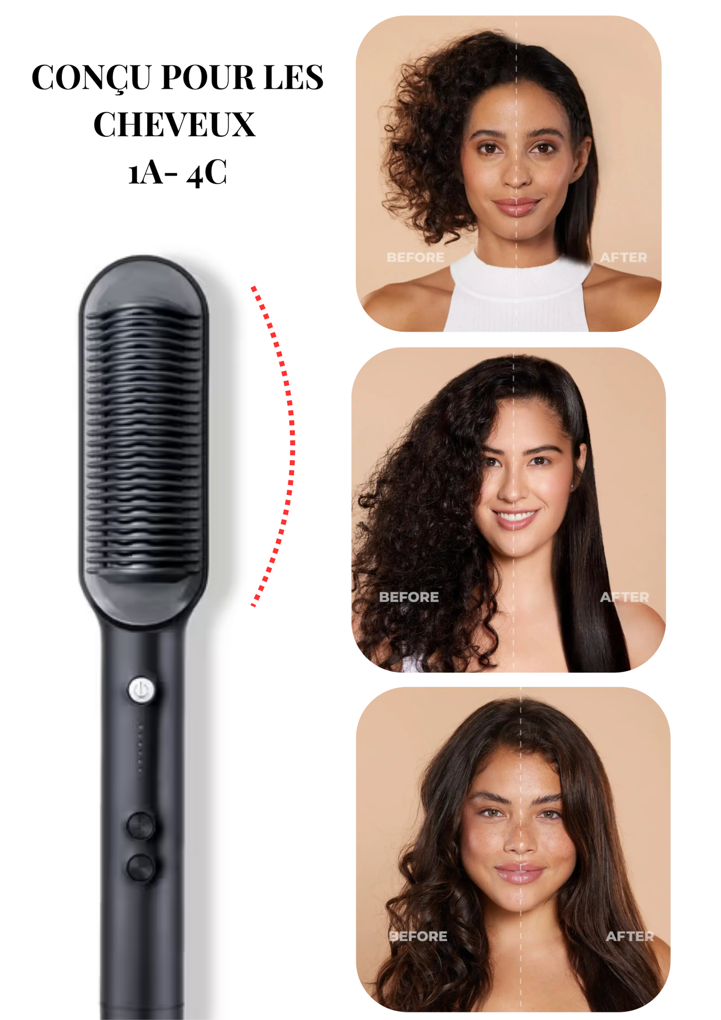 Peigne Lissant Thermostatique – Sublimez vos cheveux